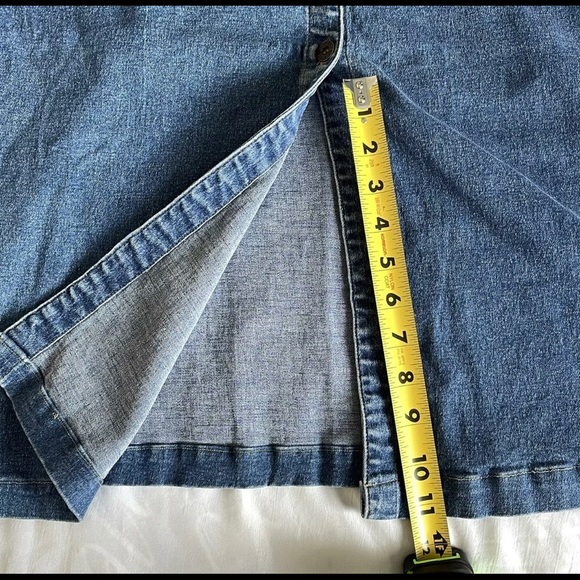 Objects Gold Button Up Long Denim Dress Medium - Picture 6 of 9